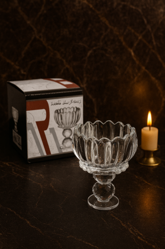 زبدية كريستال بقاعدة فاخرة