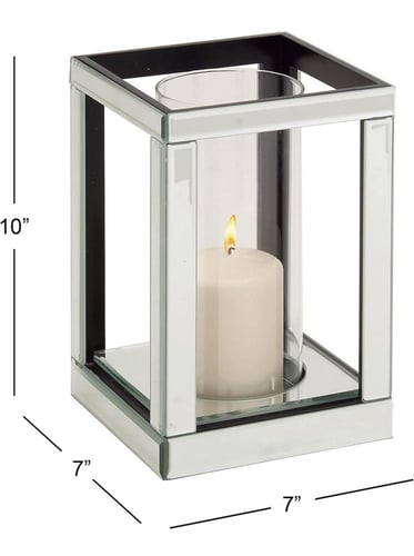 استند شموع زجاج مربع