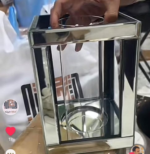 استند شموع زجاج مربع