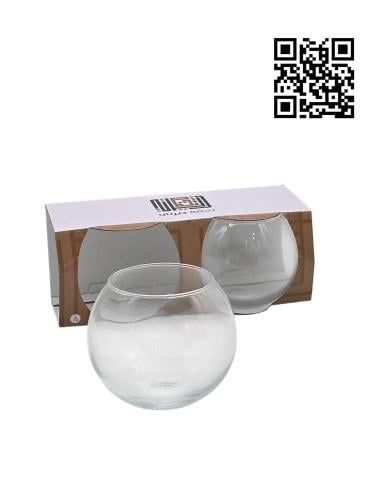 فازة حلى زجاج شفاف حبتين