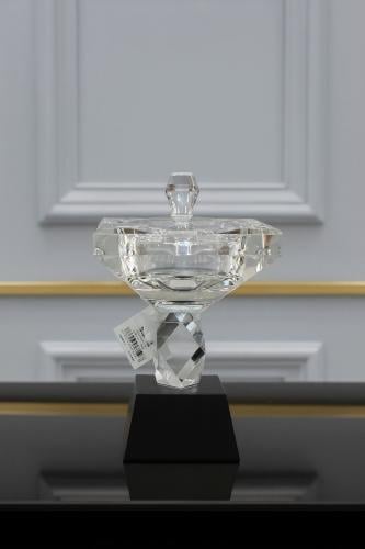 مبخره كريستال فاخرة بقاعدة سوداء