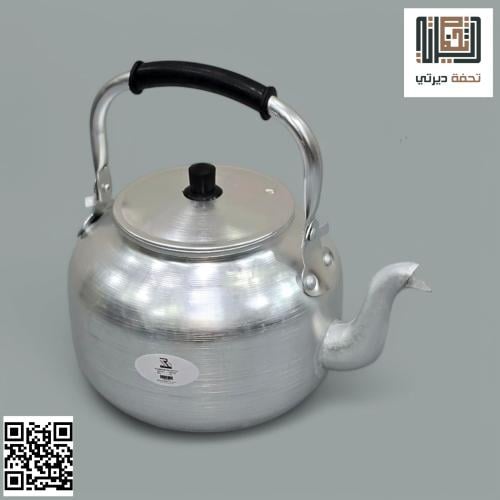 ابريق شاي وقهوة فضي مقاس 4 لتر