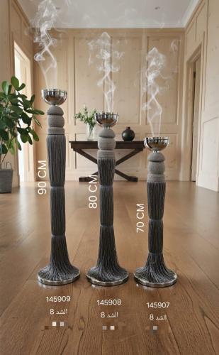 مبخرة هدب فاخره لون رمادي