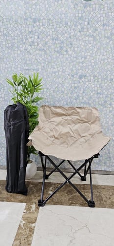 كراسي رحلات قابل للطي لون بيج غامق