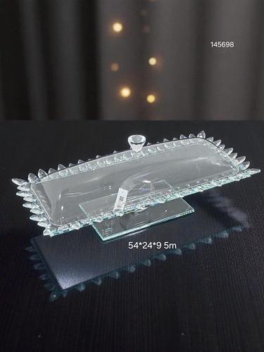 صحن تقديم تقديم بغطاء اكريلك L