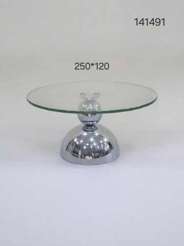 ستاند تقديم زجاج بقاعدة ستانليس ستيل