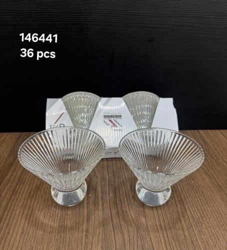 كاسات زجاج كريستال للتقديم