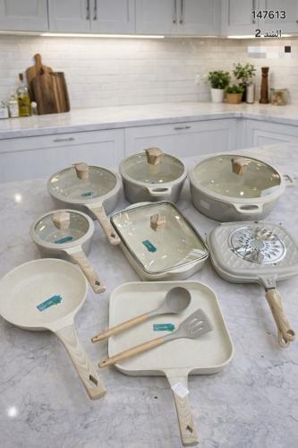 طقم قدور ومقالي جرانيت متكامل فاخر