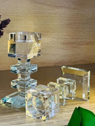 قاعدة شموع كرستال