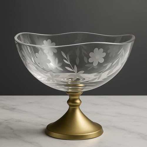 صحن زجاجي تقديم بلاتينوم