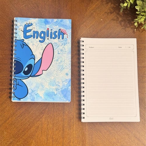 دفتر ستيتش ازرق لغة انجليزيه