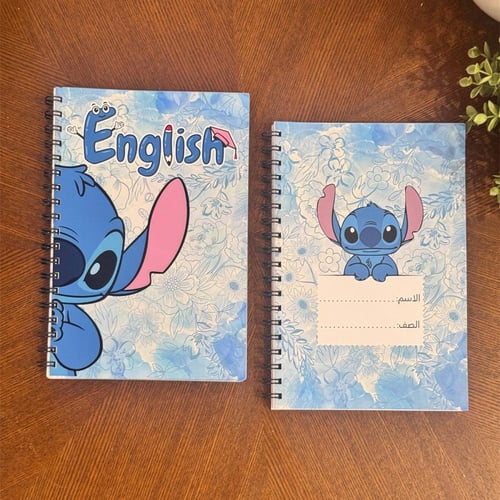 دفتر ستيتش ازرق لغة انجليزيه