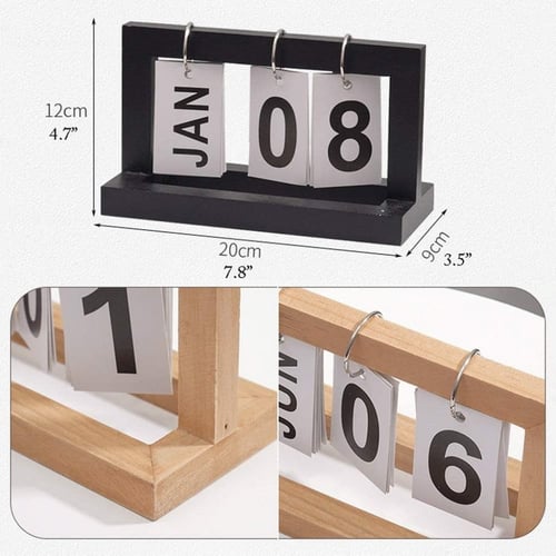 تقويم مكتبي خشبي ميلادي