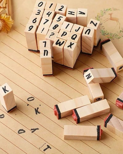 ختم خشبي حروف انجليزيه