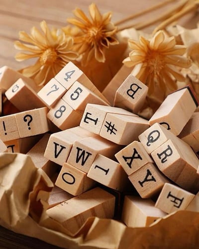 ختم خشبي حروف انجليزيه