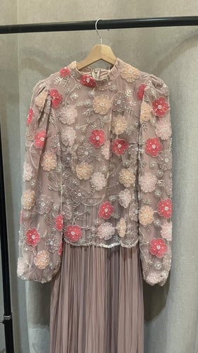 فستان ورد وردي 76-1