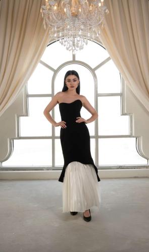 فستان اسود وابيض. 57-1