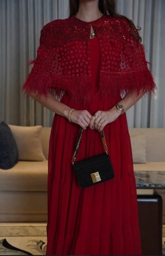 فستان هندي أحمر بكيب 67-0