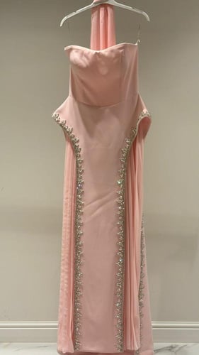 فستان وردي 109-6