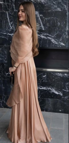 فستان بني 106-0