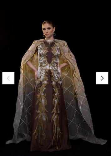 فستان هندي بني