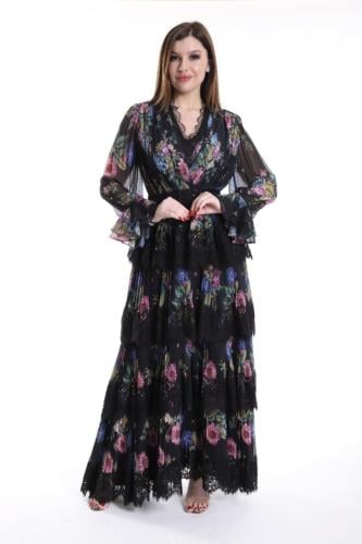 فستان طبقات ملون 169-1