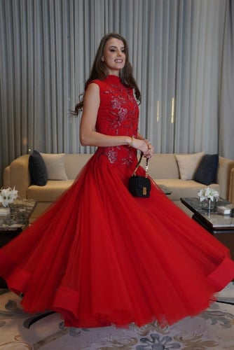 فستان أحمر 69-0