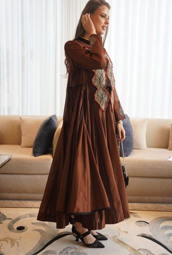 فستان هندي بني 26-0