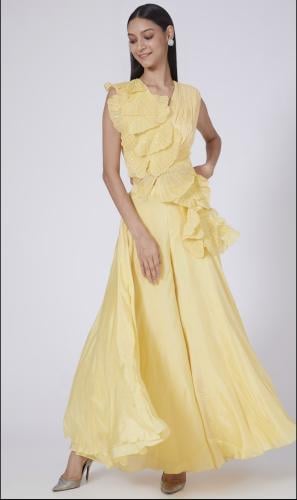 فستان اصفر