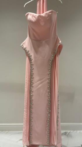 فستان وردي 109-6