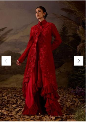 فستان هندي أحمر