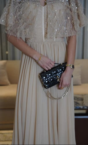 فستان هندي ذهبي بكيب64-0