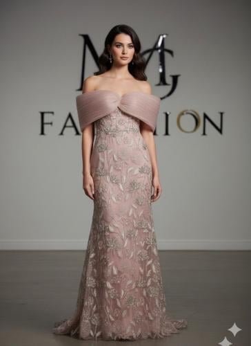 فستان وردي 52-6