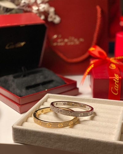 اسوارة كارتير فل زركون مقاس وسط 17 سم