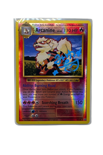 Arcanine xy evolutions signed by Miyu Irino