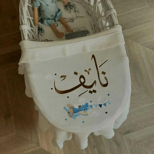 بطانية مواليد فخمة قابلة للتخصيص مع تطريز الاسم -...