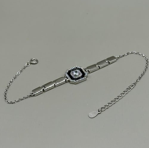 سوار فضه ٩٢٥ مطعم زركون باطار اسود