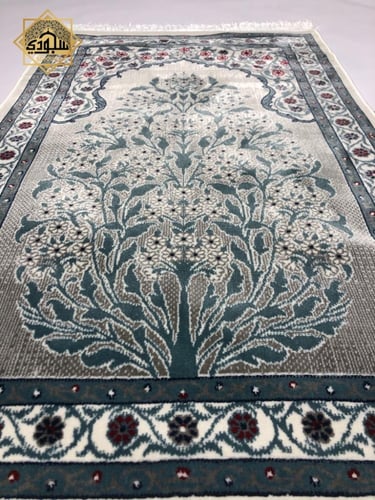 سجادة نقوشات إسلامية ناعمة ( أبيض) (5 ملم)