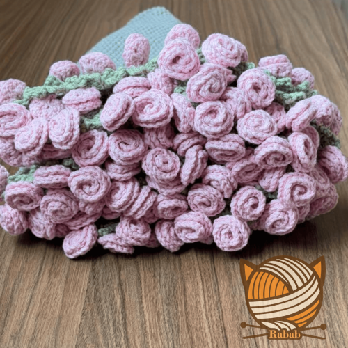 باقة ورد كروشية (93*93)