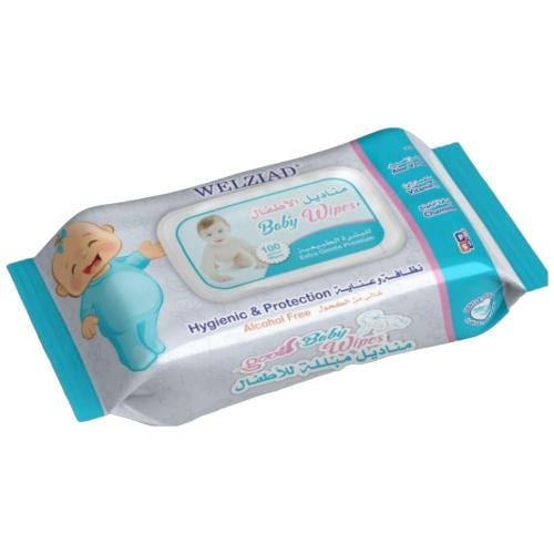 ويلازيد مناديل أطفال 100 منديل للبشرة الطبيعية