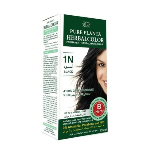 بيور بلانتا هيربل كلر صبغة شعر اسود 1N