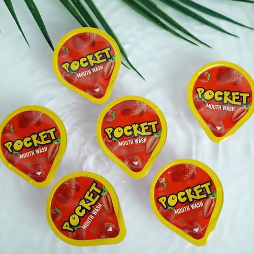 بوكيت غسول للفم بنكهة الفراولة 20كبسولة 15مل