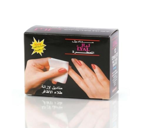 ليال مناديل معطرة صغير لإزالة طلاء الأظافر 12منديل