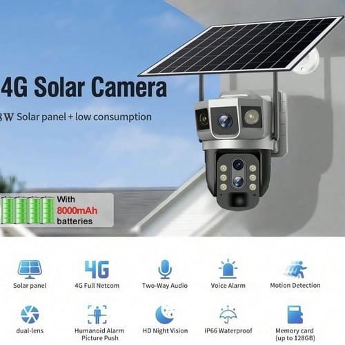 كاميرا مراقبة خارجية بطاقة الشمسية