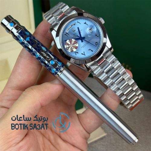 طقم رولكس داي ديت اوتوماتيك وقلم كارتير