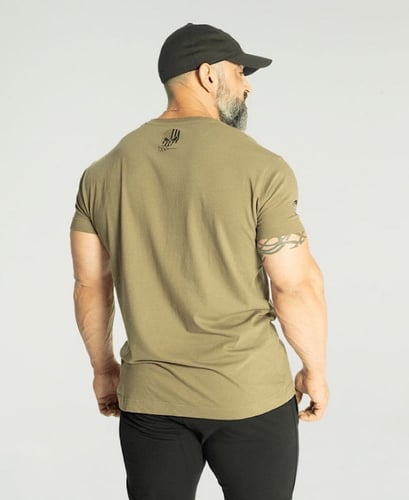 RELENTLESS SKULL TEE - W GREEN