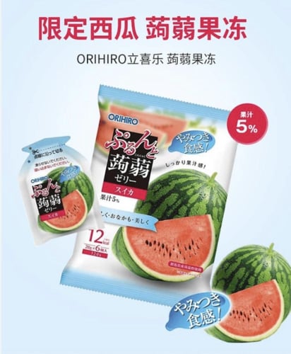 أوريهيرو - جيلي كونجاك - البطيخ 12 قطعة