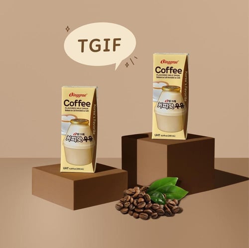 حليب بنكهة حليب القهوة [النكهة الكورية]