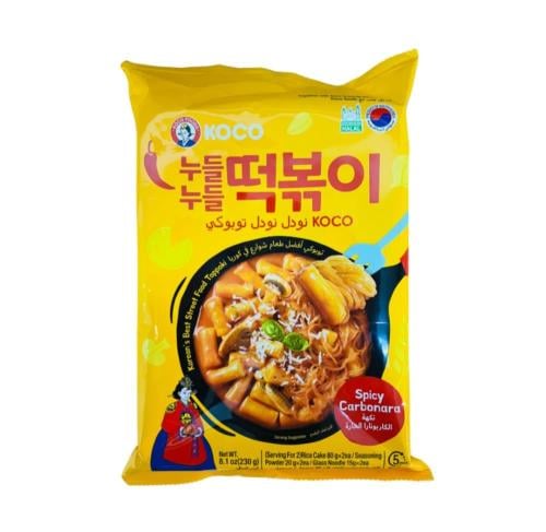نودل كوكو نودلز وتوبوكي كعك الارز بنكهة الكاربونار...