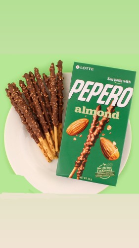 لوتي بيبيرو اللوز شوكو العصي البسكويت كوريا